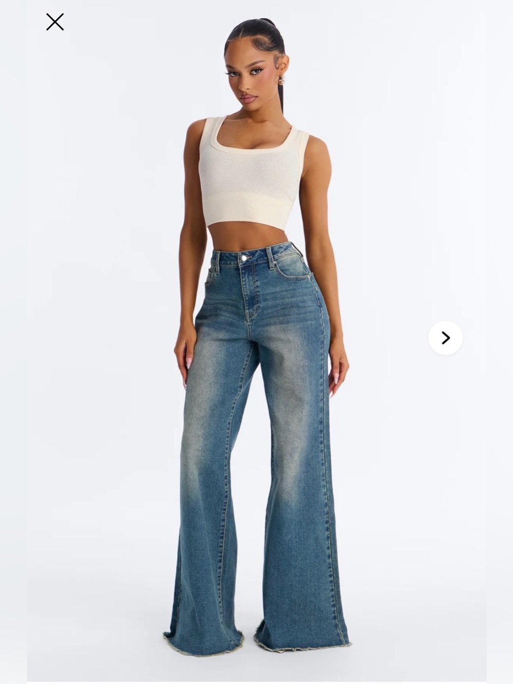 Fashion Nova City Girl Stretch Wide Leg Jeans